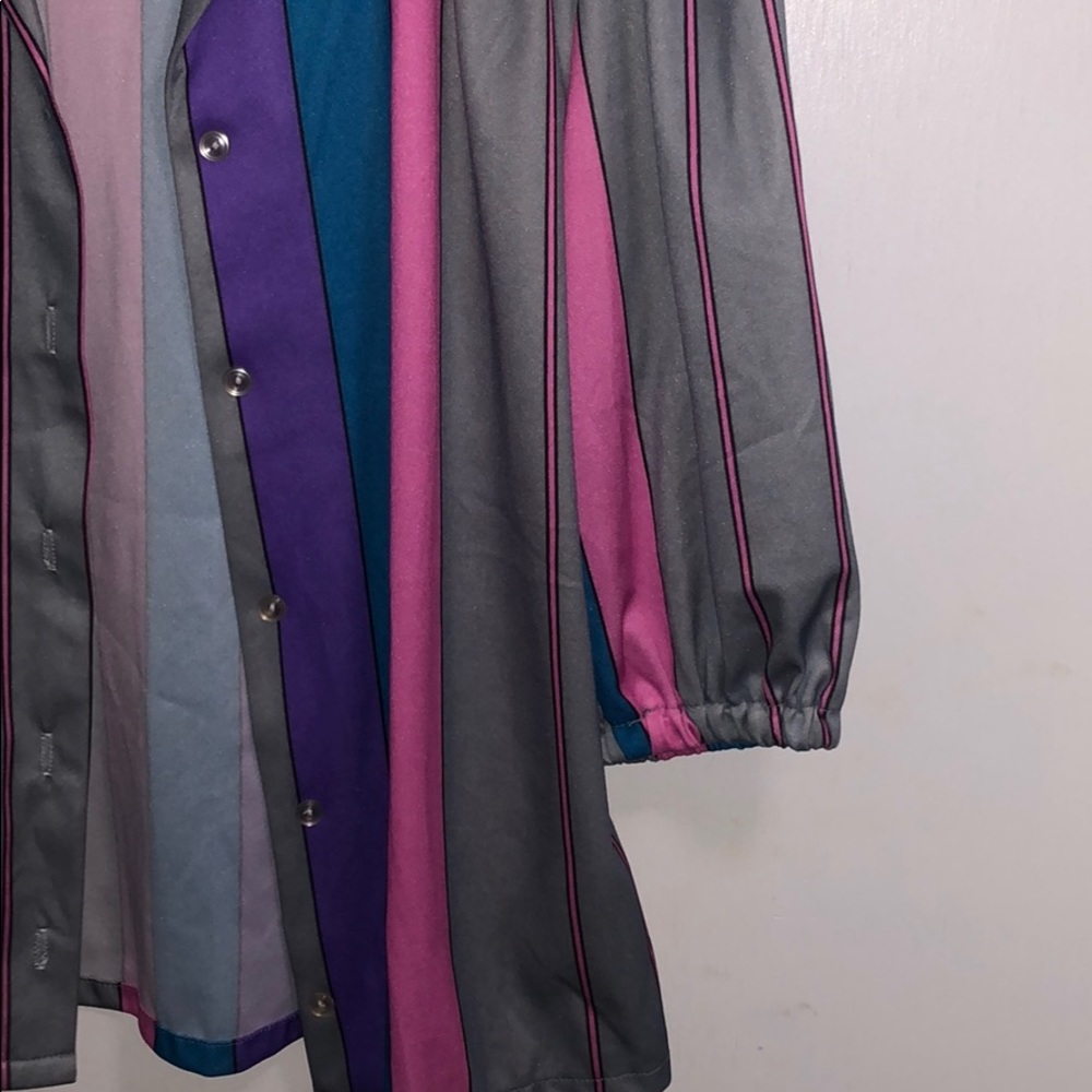 Striped Button Down Blouse - Picture 2 of 2